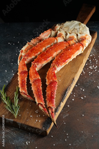 Fresh tasty king kamchatka crab's claw photo