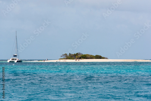 UK, British Virgin Islands, Sandy Spit Popular day mooring islet near Tortola