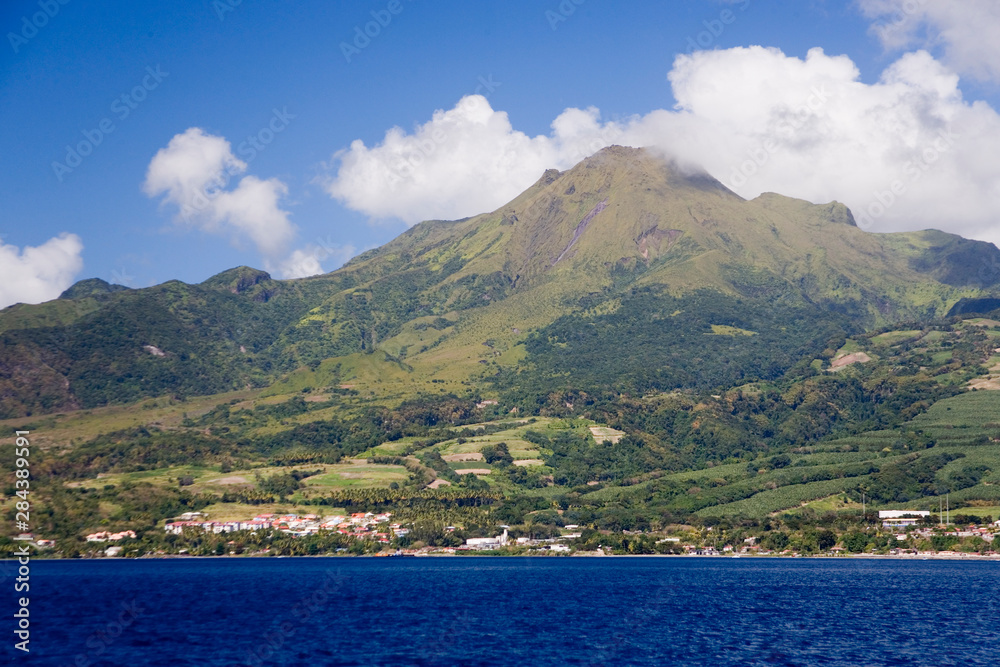 Martinique, French Antilles, West Indies, St. Pierre. Montagne Pelee (Mt. Pelee).