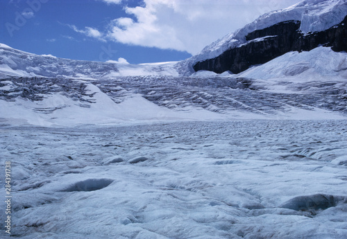 Canada, Alberta, Columbia Icefields. Athabasca Glacier at the Columbia Icefields in Jasper NP, a World Heritage Site, Alberta, Canada