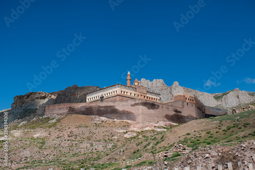 Dogubayazıt, Turkey: the Ishak Pasha Palace, a semi-ruined palace and administrative complex of Ottoman period built from 1685 to 1784, one of the few examples of surviving historical Turkish palaces