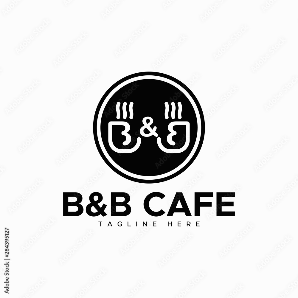 letter B & B for B&B CAFE logo design letter B & B for B&B CAFE logo design