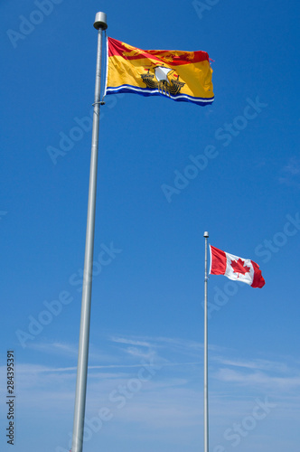 Canada, New Brunswick. New Brunswick flag.