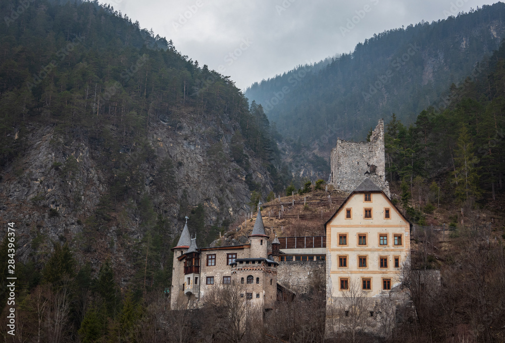 The castle Fernstein in Alps, Austria