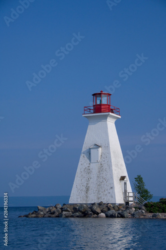 Canada, Nova Scotia, Cape Breton Island, Baddeck. Baddeck lighthouse.