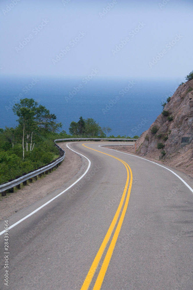 Canada, Nova Scotia, Cape Breton Island. Cabot Trail, Cape Smokey.