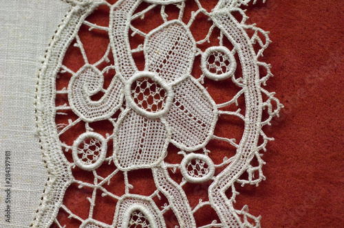 Belgium, Brugge (aka Brug or Bruge). Historic Brugge, UNESCO World Heritige Site. World famous Belgium lace. photo