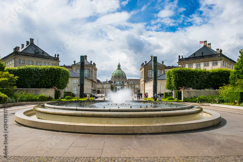 Photography The fountain in Amaliehaven before Amalienborg, winter home of the Danish royal