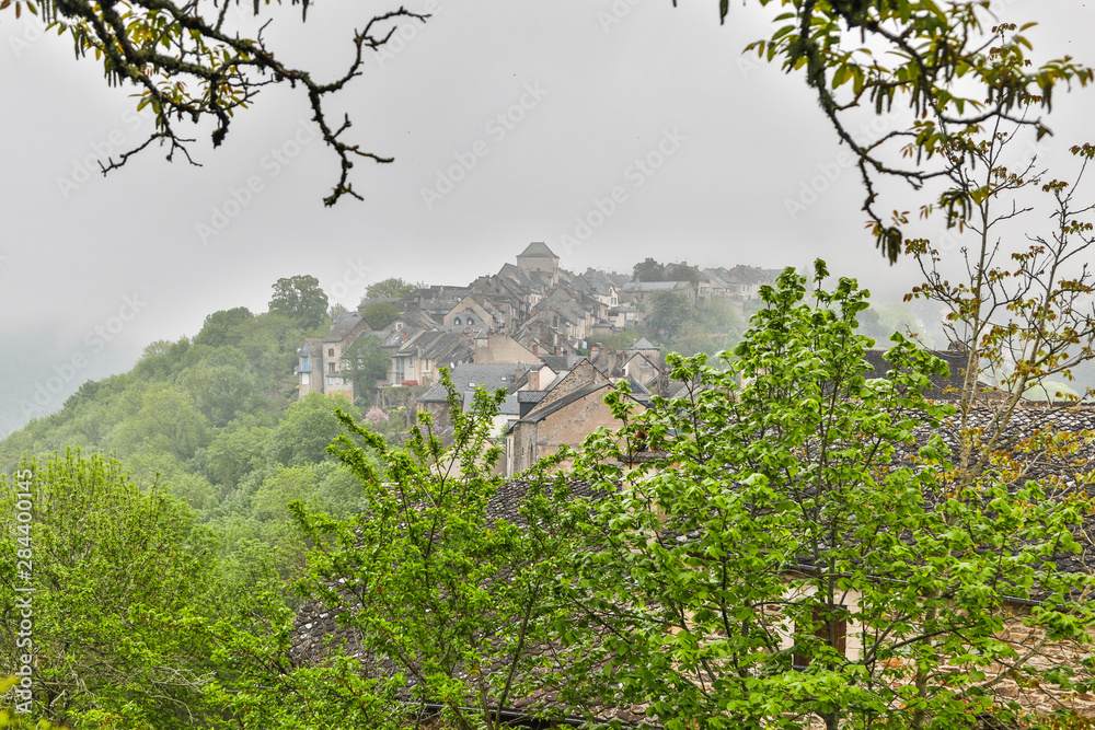 France, Najac. View of the town