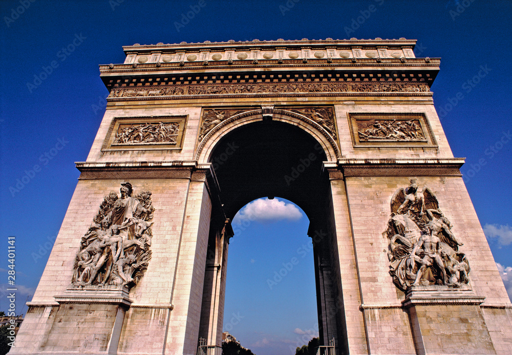 France, Paris. The Arc d'Triomphe in Paris, France, was completed in 1836.