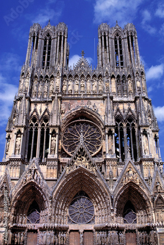 Reims Cathedral, a World Heritage Site, in Marne Department, France, is the traditional site for royal coronations.