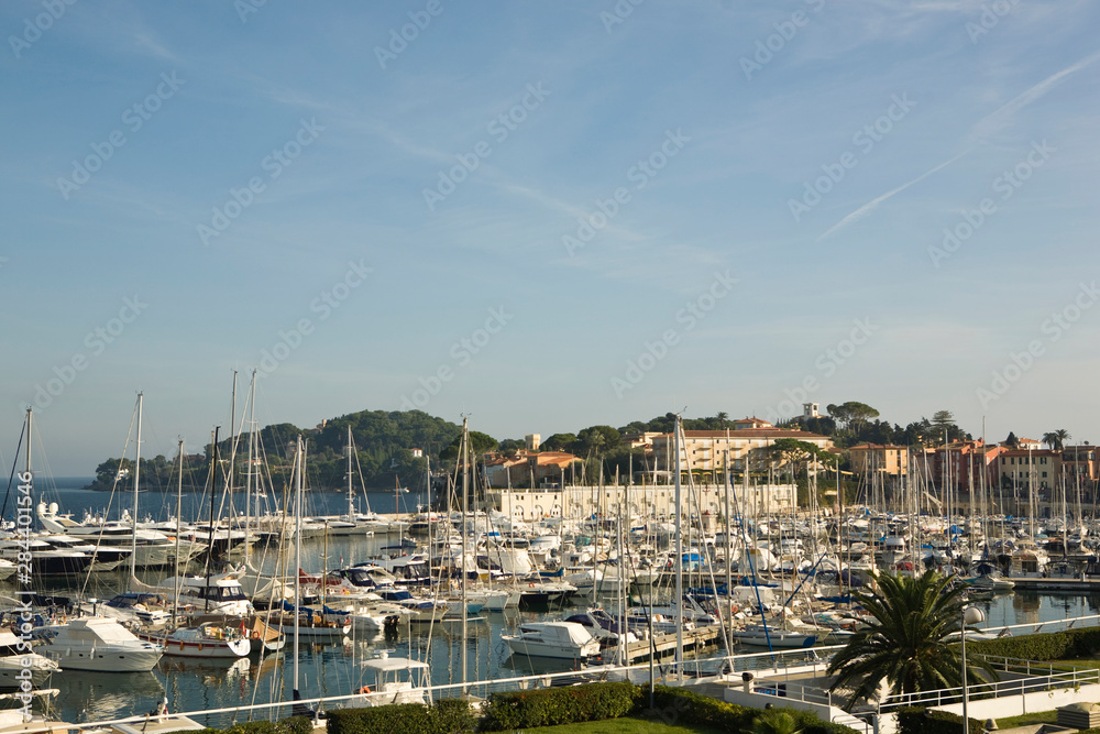 Marina area. Beaulieu sur Mer. on the coastline in the South of France.