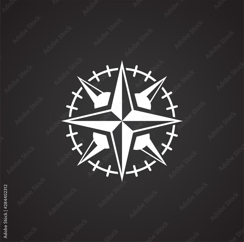 Windrose icon on background for graphic and web design. Simple illustration. Internet concept symbol for website button or mobile app. Windrose icon on background for graphic and web design. Simple illustration. Internet concept symbol for website button or mobile app.