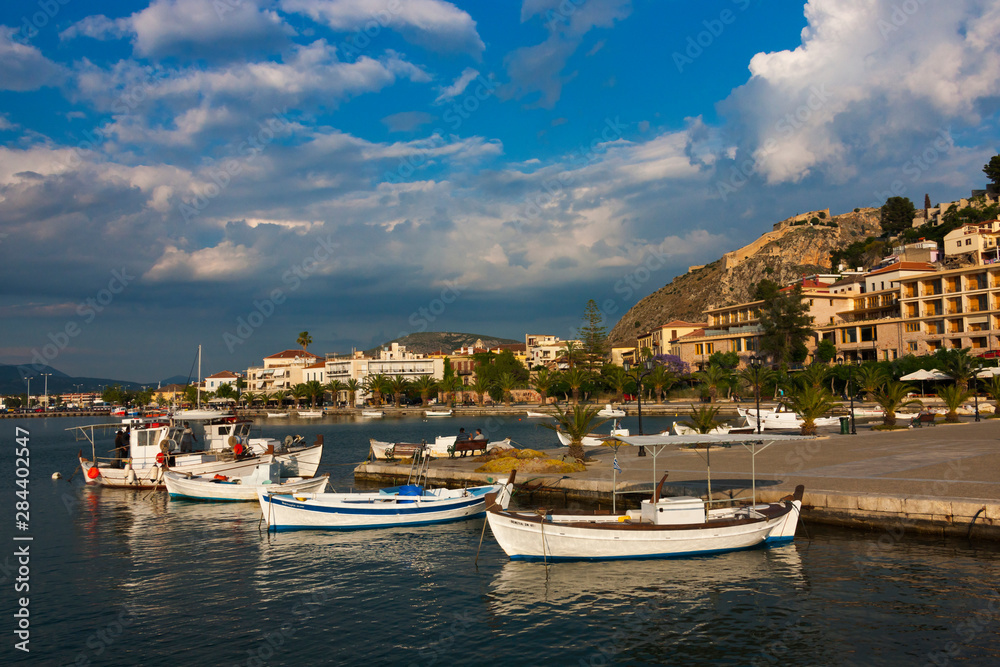 Port on Aegean Sea, Nafplio, Greece