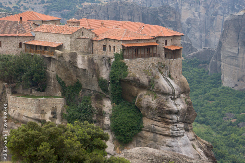 Plakat Greece, Meteora. Overview of Varlaam Monastery.