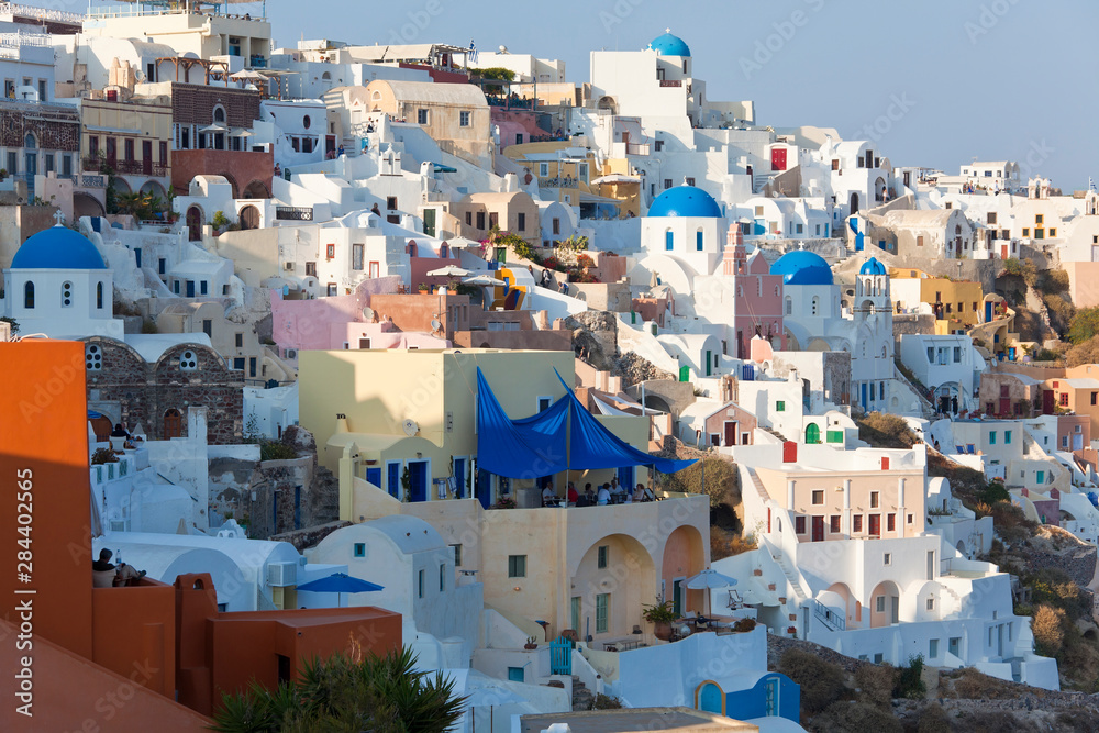 The village of Oia Santorini Cyclades islands, Greece The village of Oia Santorini Cyclades islands, Greece