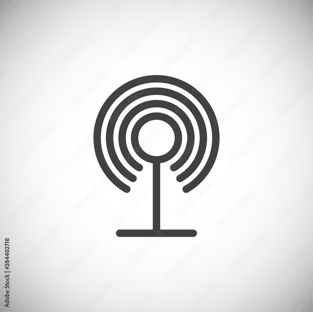 Antenna related icon on background for graphic and web design. Simple illustration. Internet concept symbol for website button or mobile app