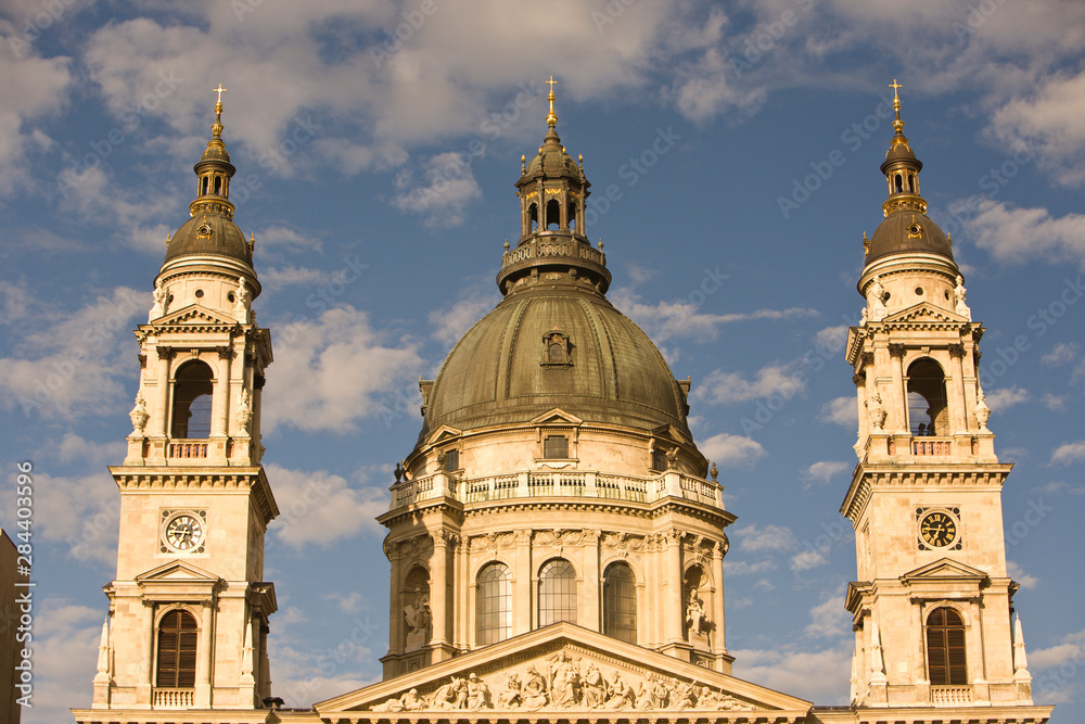 Hungary, Budapest, St. Stephen's Basilica. Neo Renaissance Dome designed by Miklos in 1867