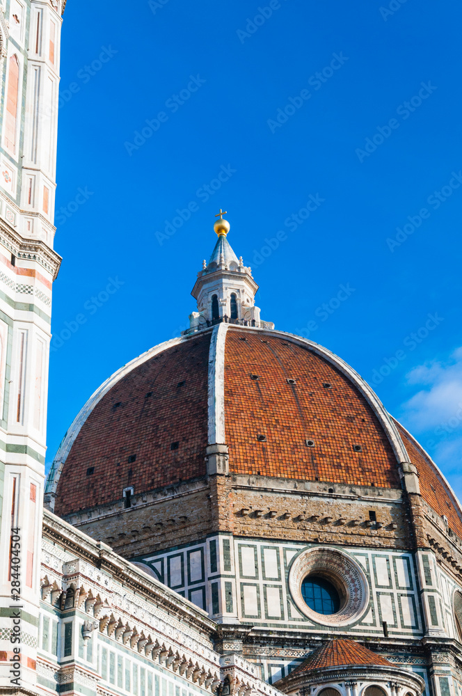 Exterior of the cathedral Santa Maria del Fiore, Piazza del Duomo, UNESCO World Heritage Site, Firenze, Tuscany, Italy