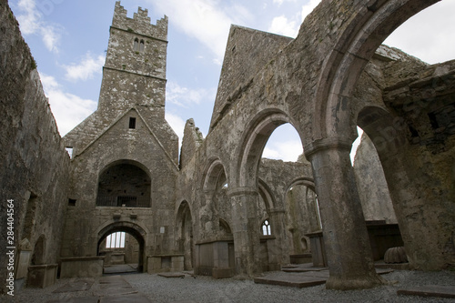 Ireland, Galway. Inside the Ross Errilly Friary.