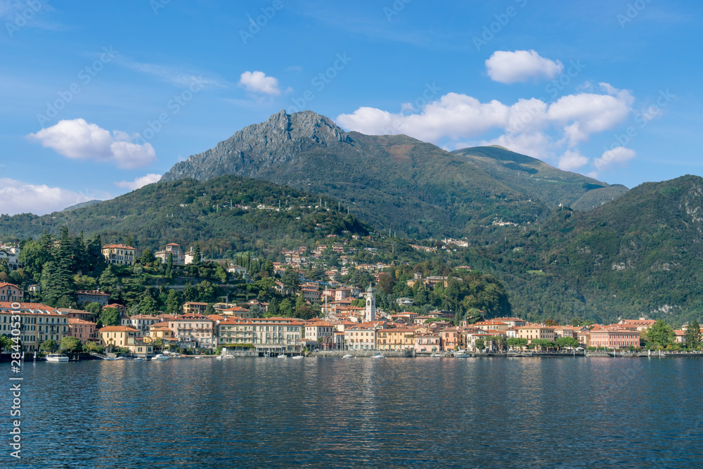 Italy, Lombardy, Menaggio, View of Lake Como and Menaggio