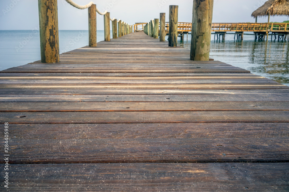 long wooden pier