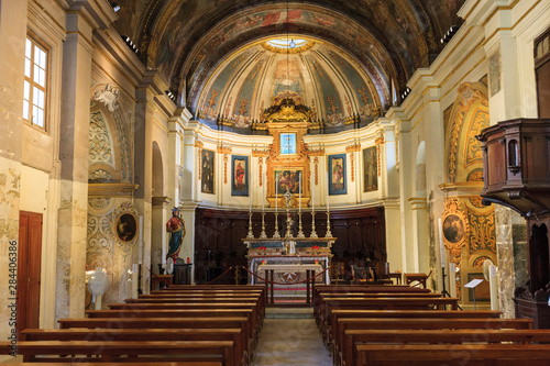 Inside Our Lady of Victory Church. Malta.