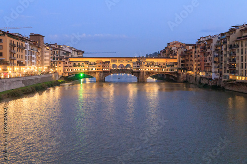 Italy, Florence. Ponte Vecchio by night. © Emily Wilson/Danita Delimont