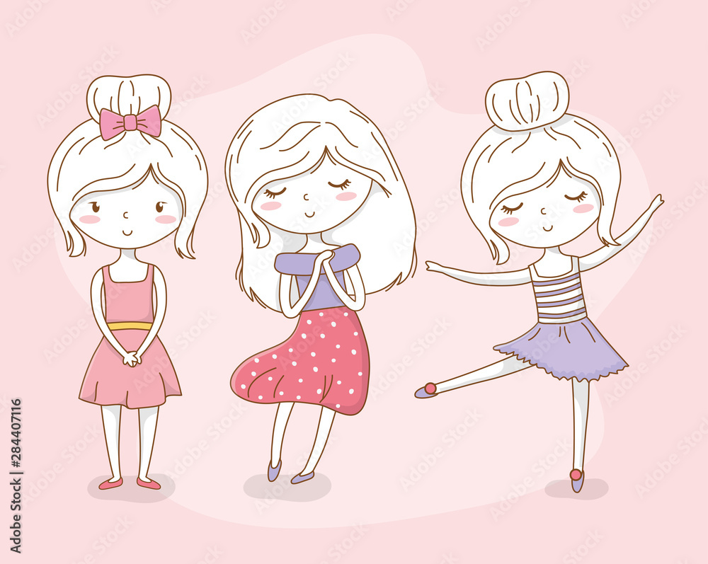 beautiful little girls group with pastel colors beautiful little girls group with pastel colors