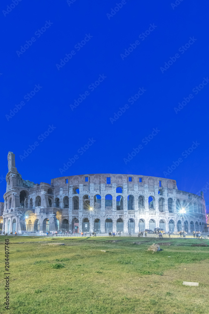 Italy, Rome, Twilight Colosseum