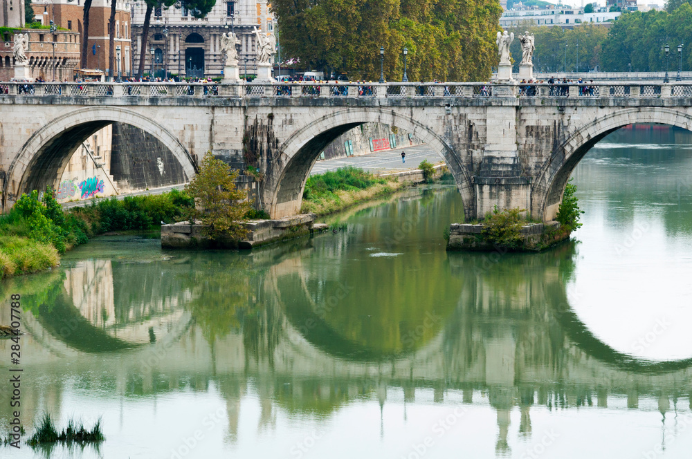 Ponte Sant Angelo, Unesco World Heritage Site, Rome, Latium, Italy, Europe