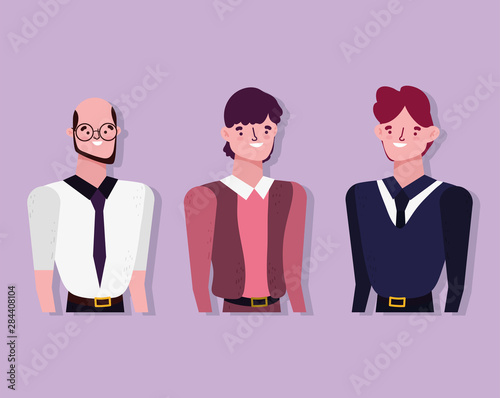people characters business flat design