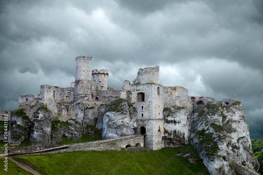 Poland. Composite of Ogrodzieniec Castle. Credit as: Jim Zuckerman / Jaynes Gallery / DanitaDelimont.com