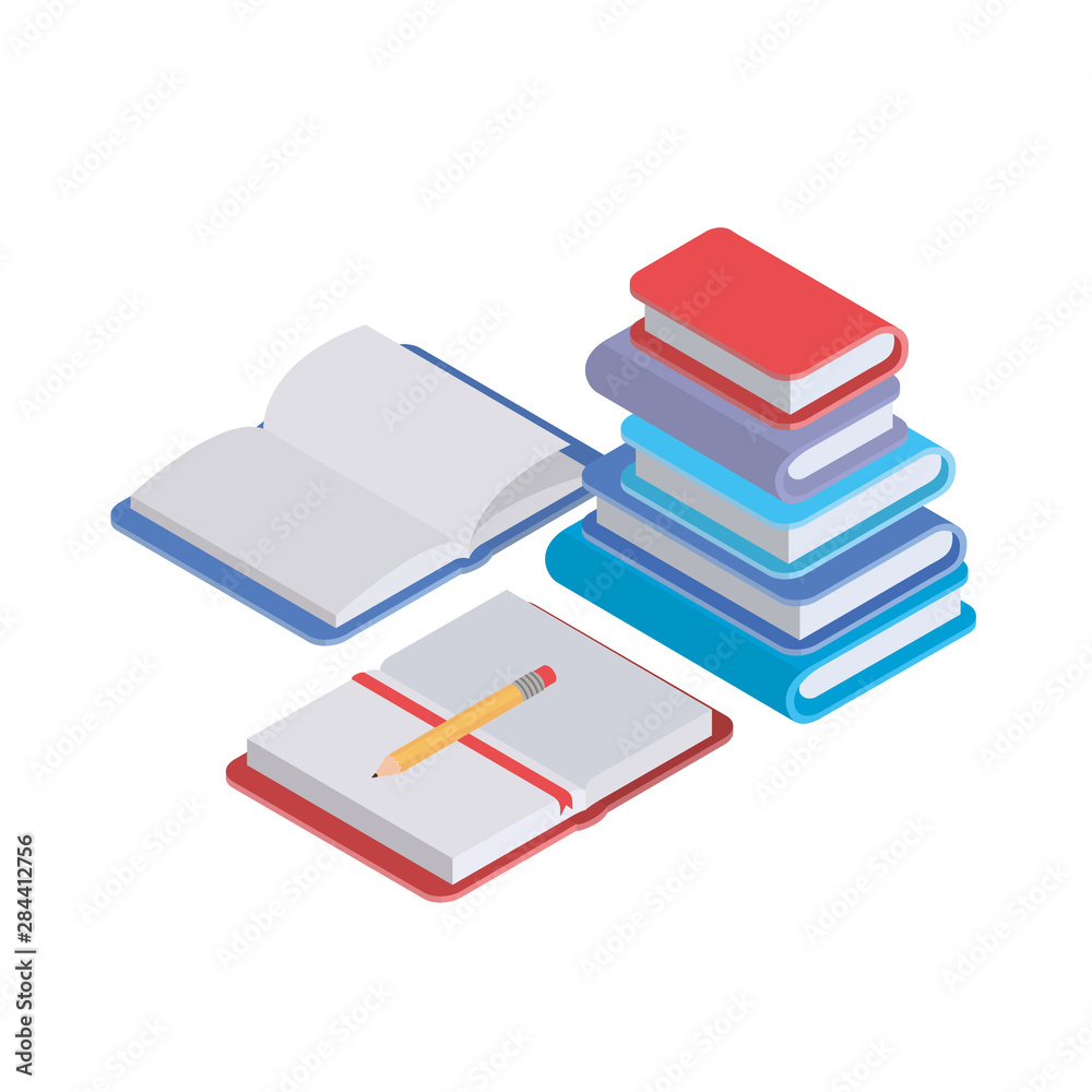 stack of books on white background stack of books on white background