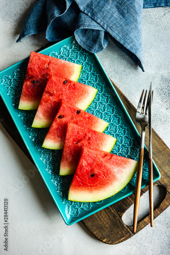 Organic food concept with watermelon