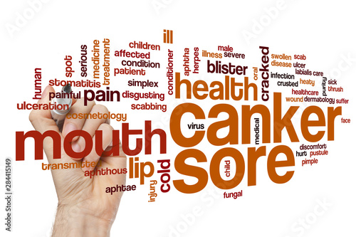 Canker sore word cloud photo