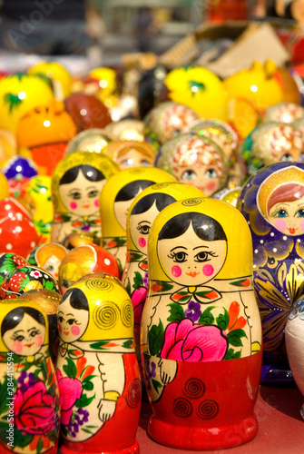 Russia. Moscow. Red Square. Matryoshka dolls.