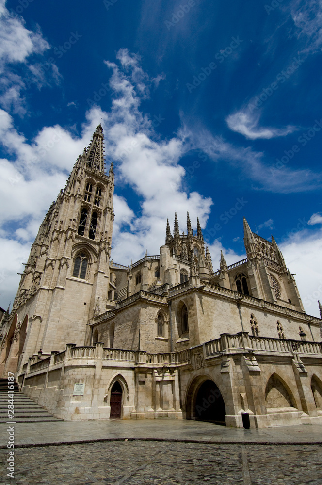 Spain, Castile-Leon region, Burgos. Gothic Burgos Cathedral (aka Catedral de Burgos) UNESCO.