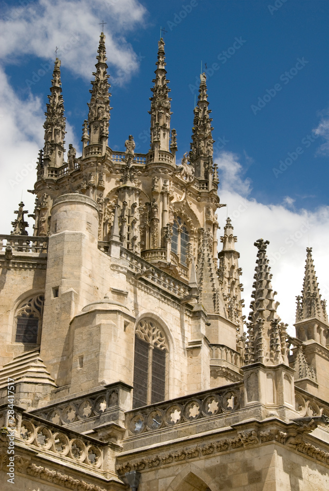 Spain, Castile-Leon region, Burgos. Gothic Burgos Cathedral (aka Catedral de Burgos) UNESCO. Spain, Castile-Leon region, Burgos. Gothic Burgos Cathedral (aka Catedral de Burgos) UNESCO.
