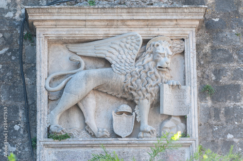 Winged lion of St. Mark, Kotor, Montenegro, Europe photo