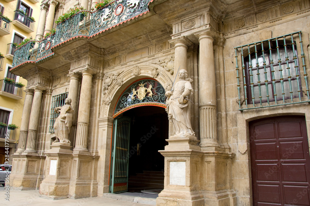 Spain, Pamplona (aka Iruna). City Hall