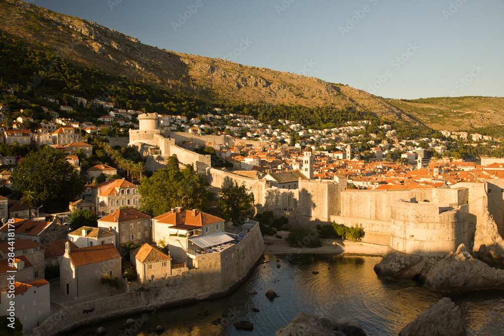 CROATIA, Dubrovnik. View of the city from Lovrijenac Fortress. 