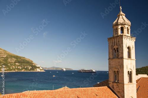 CROATIA, Dubrovnik. View from Old City Walls Walk.  photo