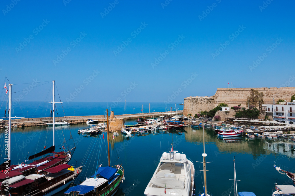 Historic harbor and castle, Kyrenia, Turkish Republic of Northern Cyprus