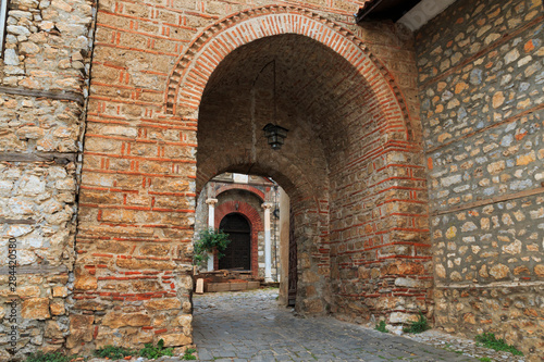 Macedonia  Ohrid  Church of the Holy Mother of God Perivleptos  Sv. Kliment   Ohrid  Macedonia. Ohrid is both a UNESCO World Heritage Cultural and Natural Site.