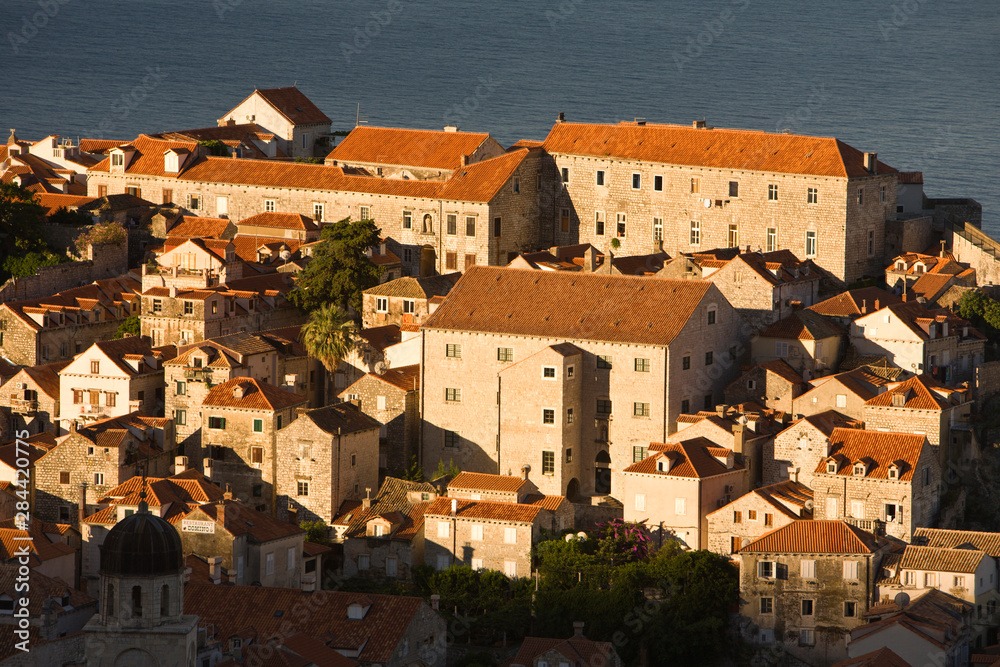CROATIA, Dubrovnik. Overview of the Walled City of Dubrovnik. 