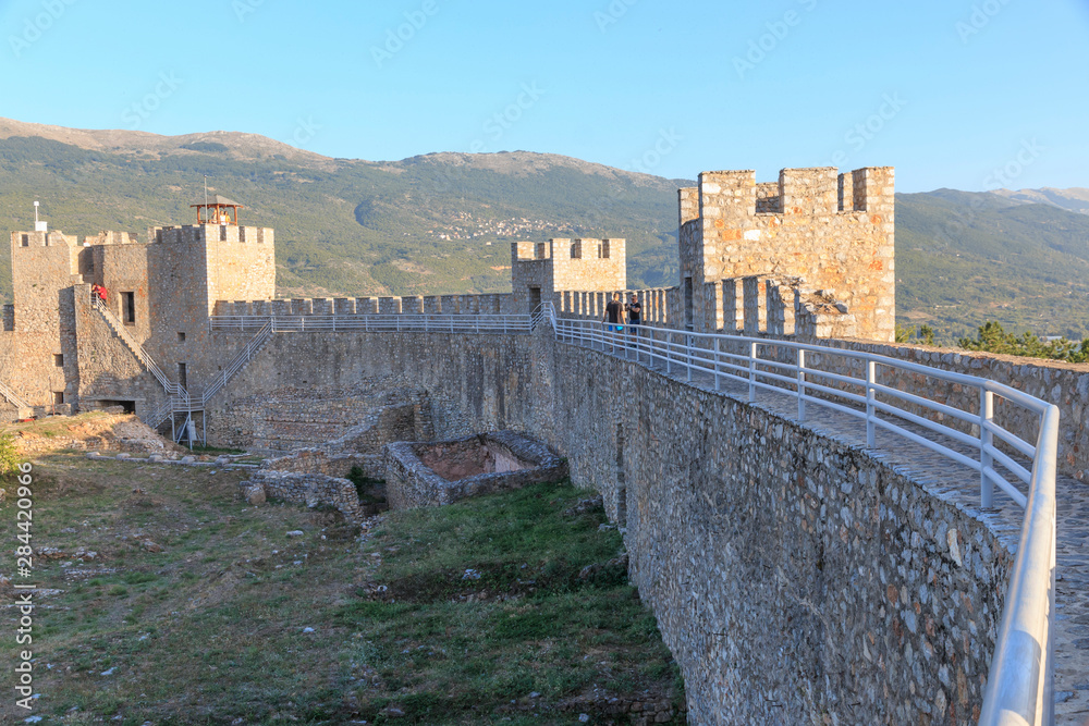 Macedonia, Ohrid, Czar Samuel's fortress. Ohrid is both a UNESCO World Heritage Cultural and Natural Site.