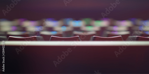 Horizontal close up of the keyboard bokeh background