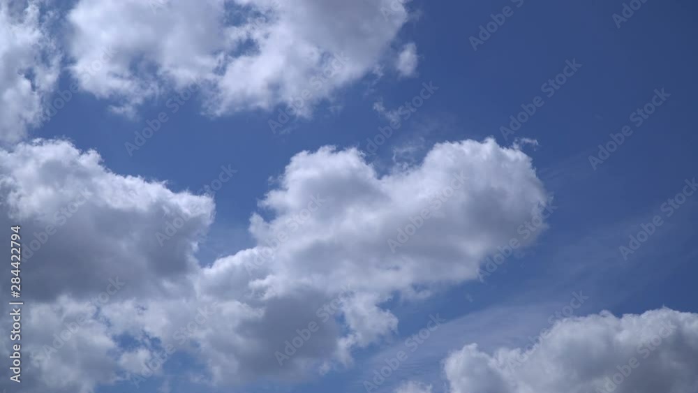 White Cumulus Clouds with Natural Colors as Time Lapse White Cumulus Clouds with Natural Colors as Time Lapse