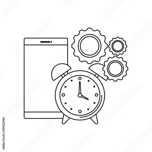alarm clock with smartphone device